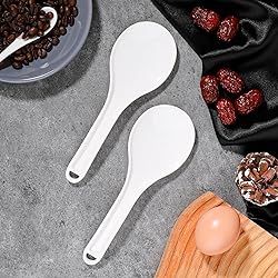 2PCS Plastic Rice Serving Spoon White Non-Stick