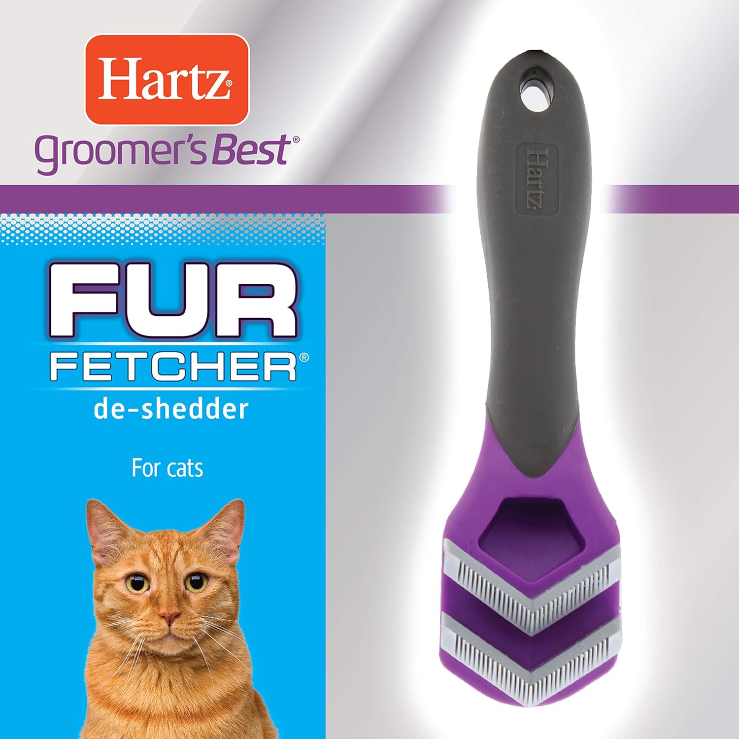 Hartz Groomer's Best Fur Fetcher De-Shedder Cat Brush : Pet Supplies