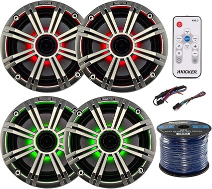 kicker 6.5 marine speakers led