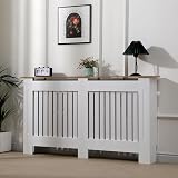 AVC Designs Extra Large Radiator Cover White Oak Modern Vertical Slats view 4