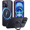 CASEKOO Designed for iPhone 16 Pro Max Case with Magnetic Invisible Stand [Military Drop Protection] [Compatible with MagSafe] Shockproof Slim Translucent Matte Promax Case 6.9 Inch, Black