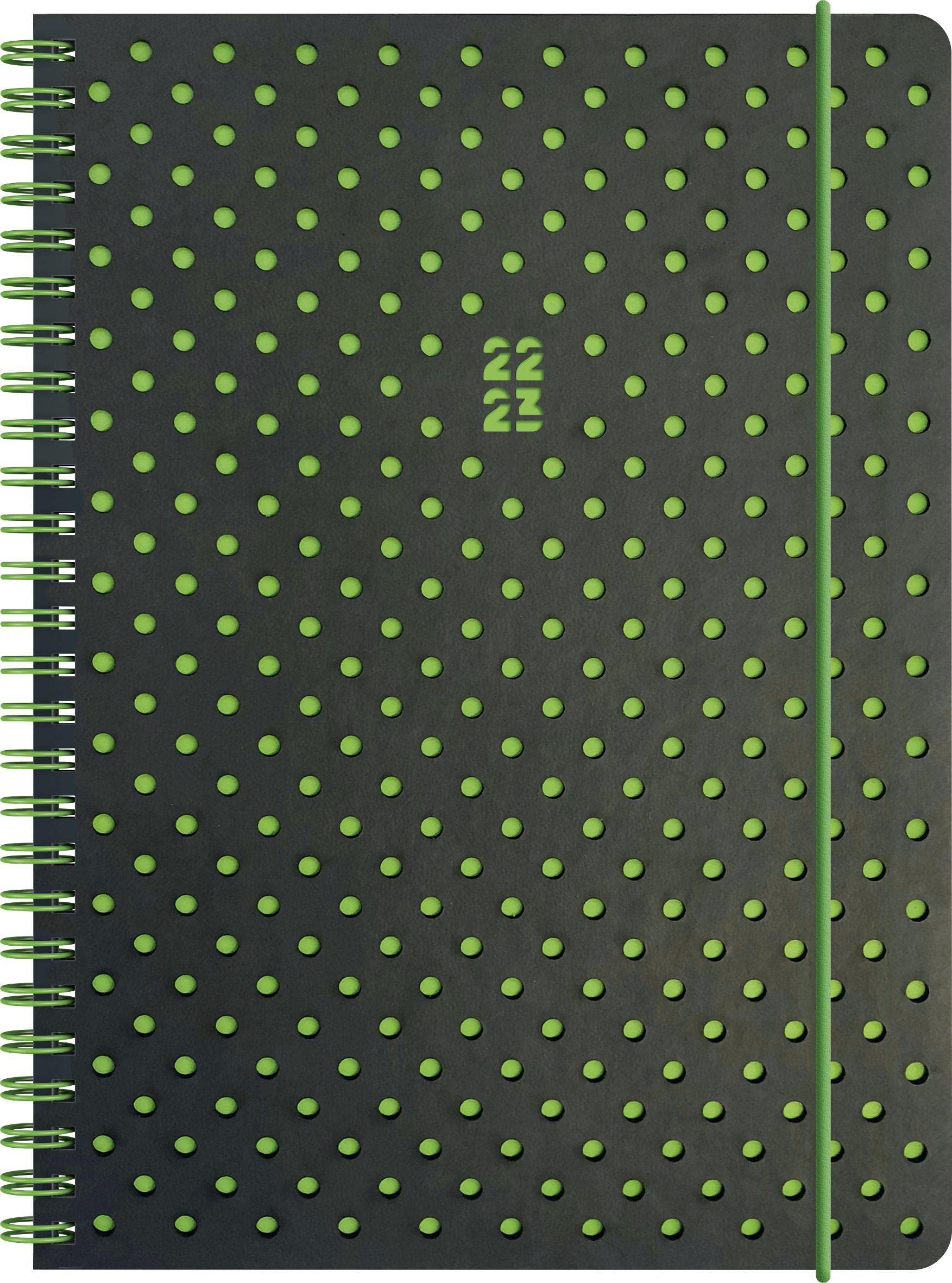 BRUNNEN School Diary "Grey & Green" 2022/2023 A5 2 Pages = 1 Week