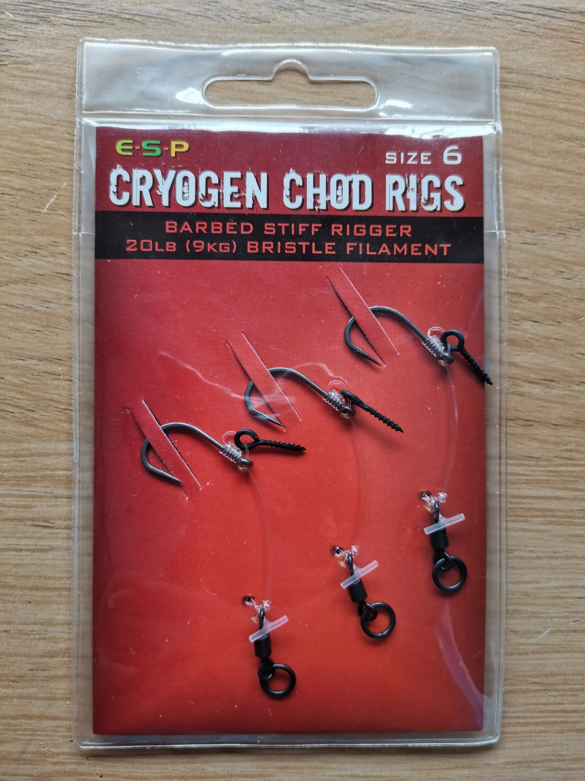 ESP Cryogen Chod Rig With Bait Screw Barbed OR Barbless: Barbed 6