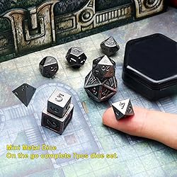 Haxtec Mini Dice Set Small 10mm Metal DND Dice Set