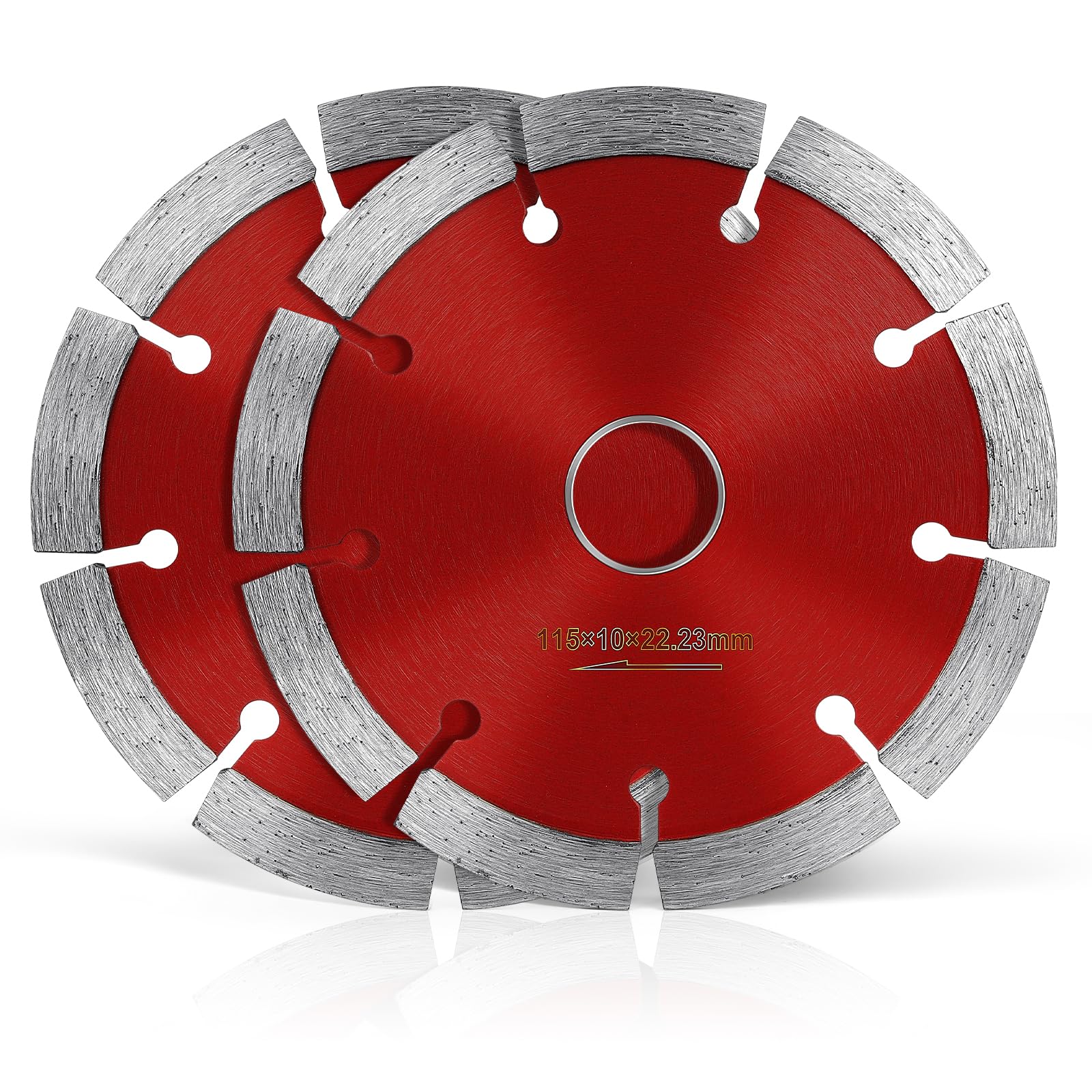 Flintronic 115mm Diamond Cutting Discs for Angle Grinder, 2PCS Superior Diamond Mortar Disc 115mm/4.5", Wet & Dry Cutting for Building Materials, Saw Blades for Mortar, Concrete, Stone, Bricks