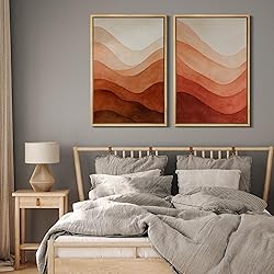 MUDECOR Framed Canvas Print Wall Art Set Rustic