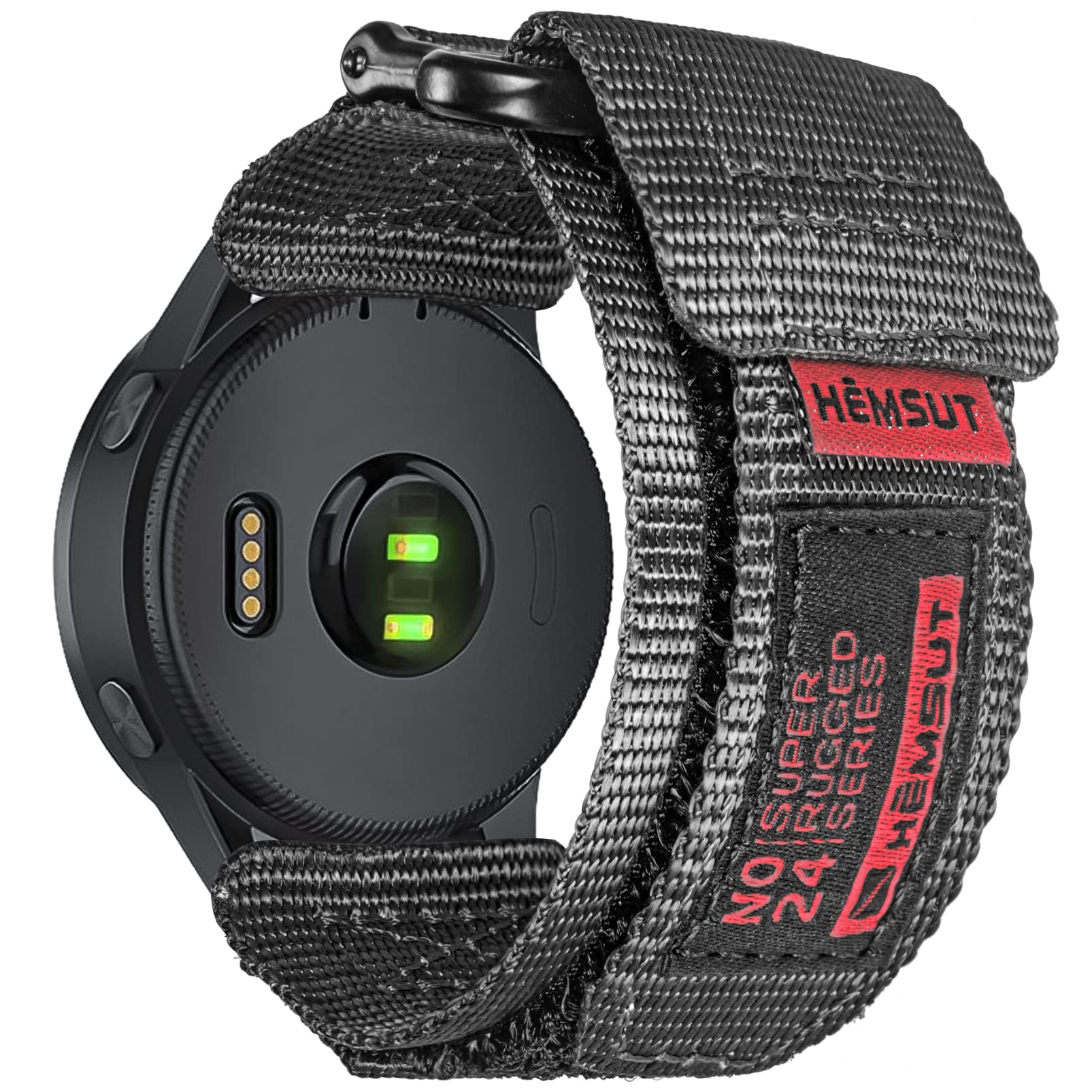 Nylon Sports Watch Straps Compatible with Amazfit T-Rex 3 Pro 48mm/Balance 2/Stratos 3/GTR 4/GTR 3/GTR 2, Garmin Vivoactive 4, CMF by Nothing Watch Pro 3, Carbinox Edge