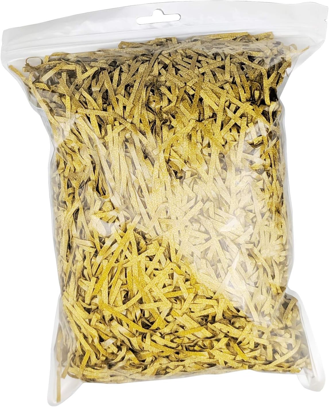 LJY 100g Gold Glitter Shredded Paper for Gift Boxes, Iridescent Hamper Filling Tissue Paper