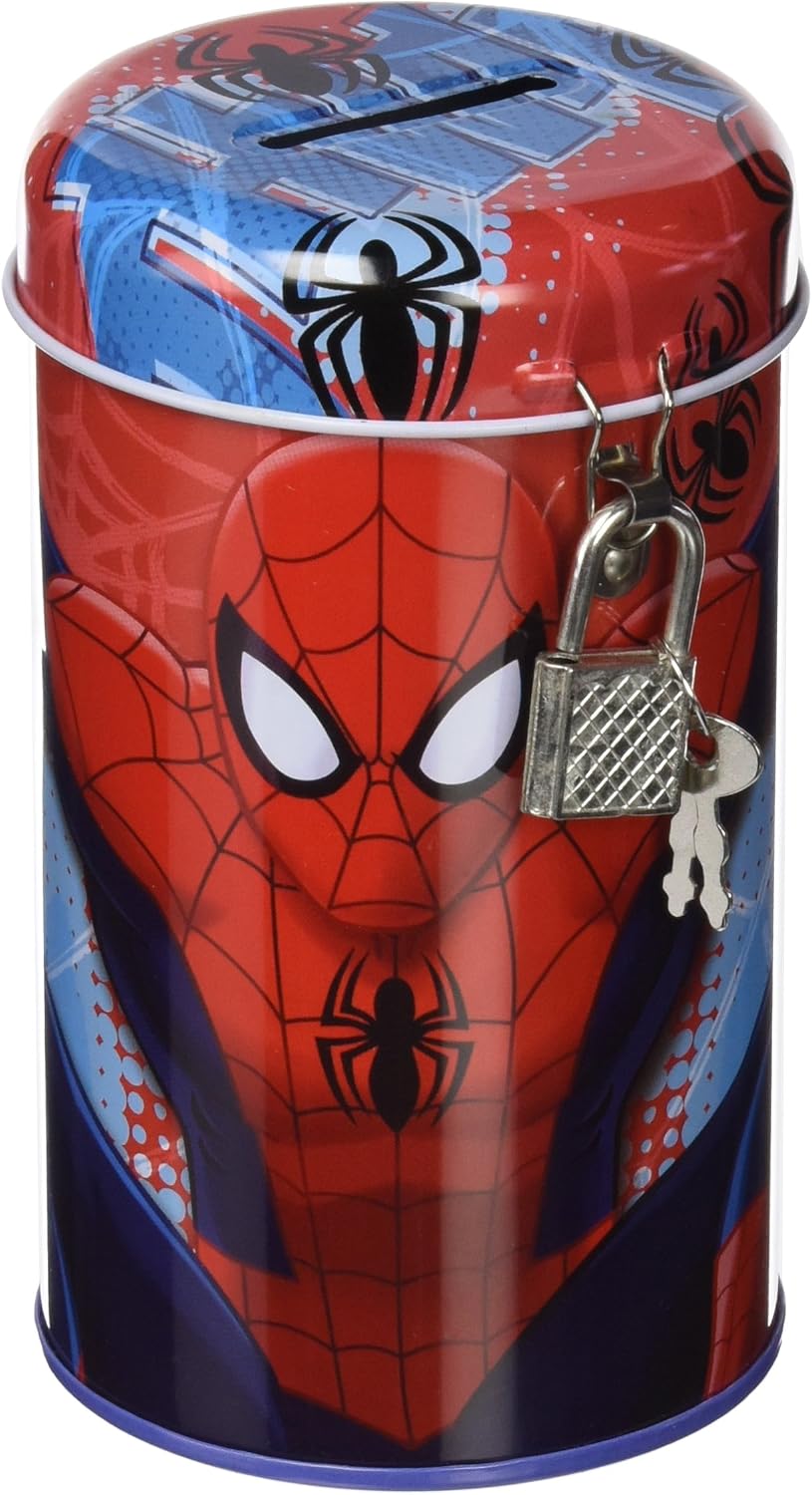 Tirelire Métal Spiderman Streets - Design Multicolore, Pour Collectionneurs Et Fans