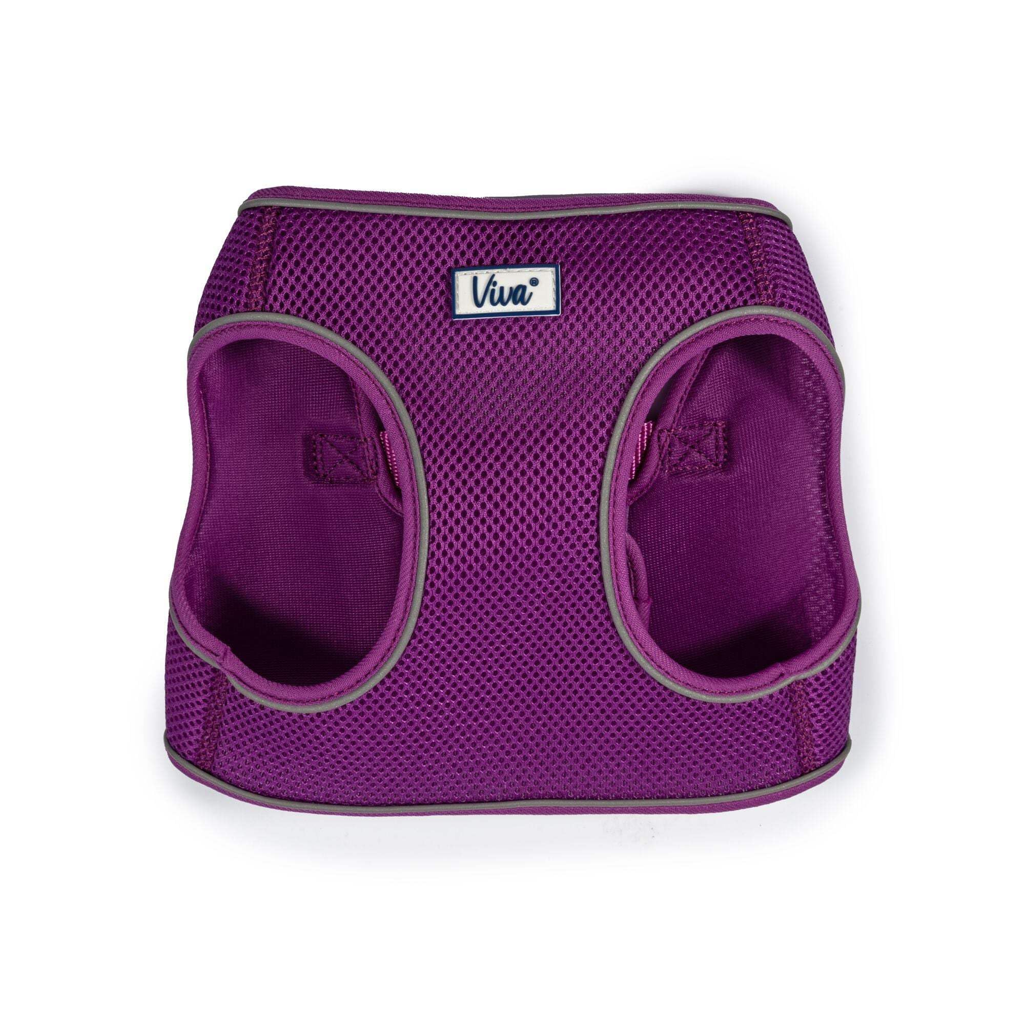 Ancol Viva Step in Comfort Dog Harness with Air Mesh Fabric - Purple - Reflective Adjustable Quick Fit Pet Training Accessory - 46-54cm M