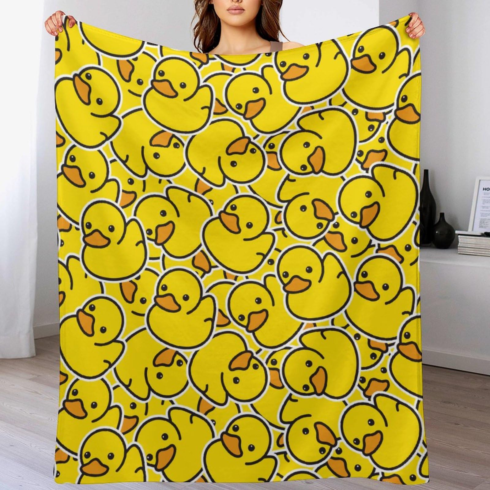 Cute Rubber Ducky Sofa Throw Blanket Flannel Super
