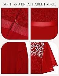 BeryLove Prom Dresses for Women Wedding Guest Ruffe