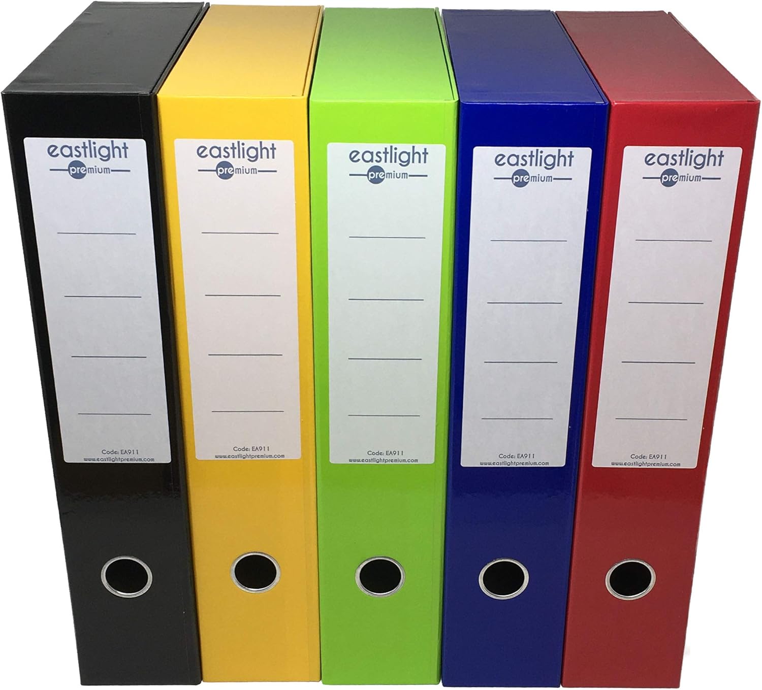 Eastlight Classic Box File, Lock Spring, Ring Pull and Catch 75mm Spine, High Gloss Laminated