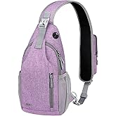 Voova Crossbody Sling Backpack Sling Bag for Men Women, Travel Hiking Chest Bag Daypack, Small over the Shoulder Backpack