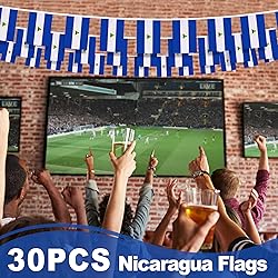Nicaragua String Flag Pennant Banner, Small Mini