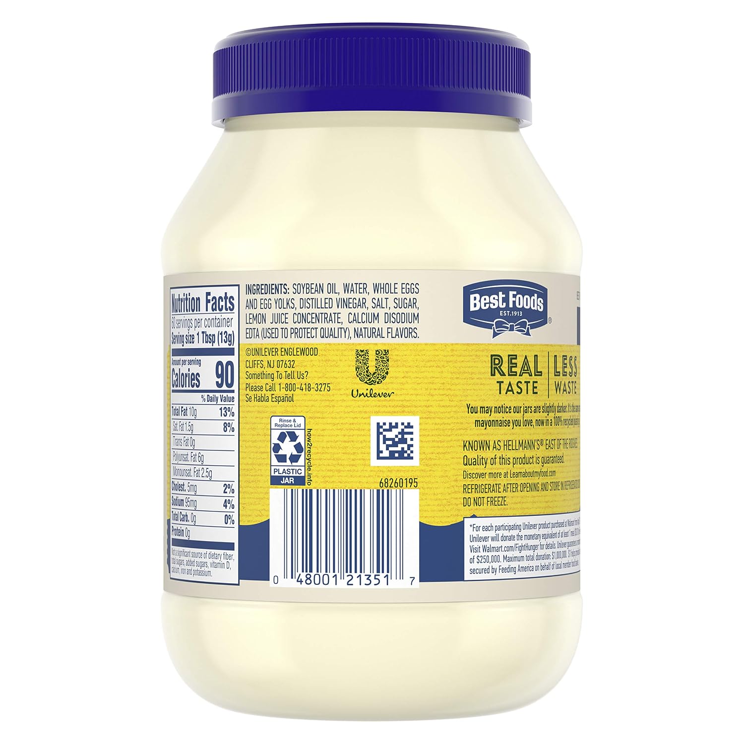 Best Foods Real Mayonnaise, 30Oz (492120806936)