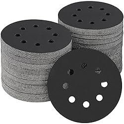 POTUINOM 100PCS 5 inch Silicon Carbide Sanding