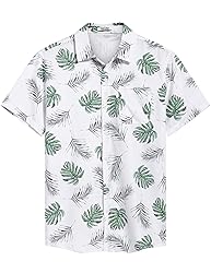 COOFANDY Men's Hawaiian Shirts Short Sleeve