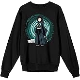Bioworld Demon Slayer Muichiro Tokito Crew Neck Long Sleeve Black Adult Sweatshirt