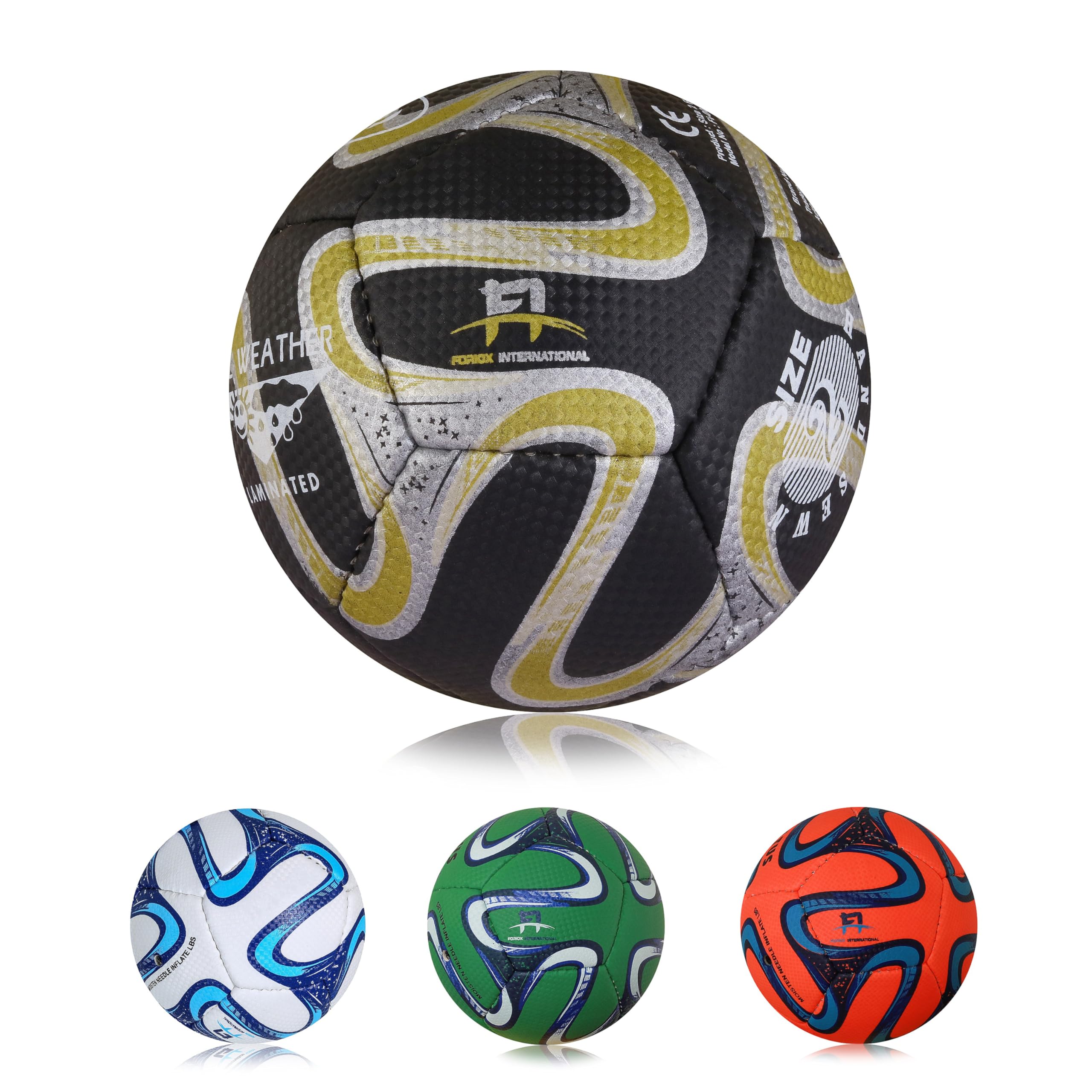 Foriox International Toddler Football, Size 2 Kids Lighter-weight Training ball for Boys/Girls, Garden Outdoor Yard Lawn 2 3 4 5 6 Years (Size 2, Black)