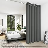Deconovo Room Divider Curtain 79 x 110 Inch Thermal Insulated Blackout Eyelet view 3