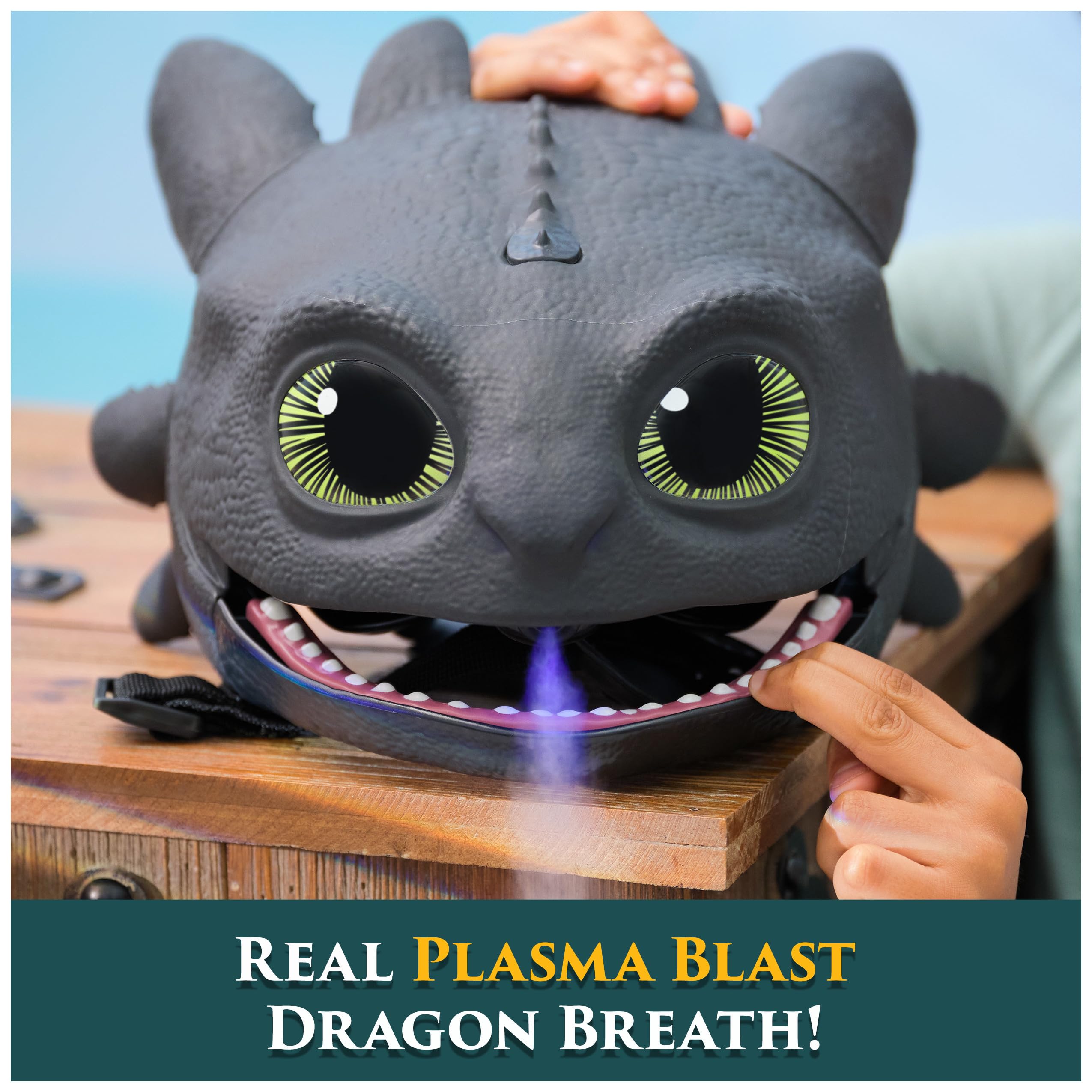 Dreamworks Dragons How To Train Your Dragon, Electronic Blast & Roar Toothless Mask, Kids Dress Up & Pretend Play Costumes for Boys & Girls Ages 4 & Up