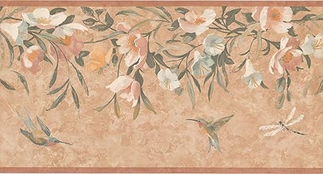 Amazon Com 10 1 2 In X 15 Ft Prepasted Wallpaper Borders Floral Wall Paper Border Kt8469b Kitchen Dining Amazon Com 10 1 2 In X 15 Ft Prepasted Wallpaper Borders Floral Wall Paper Border Kt8469b Kitchen Dining