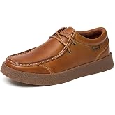 WELTFORGE Mens Leather Loafers Lace Up Dress Shoes for Men Casual | Comfortable Dress Shoes for Men Business Casual Genuine Leather Rubber Sole Padded Insole Office Daily