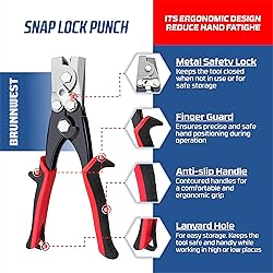 BRUNNWEST Snap Lock Punch Tool for Sheet