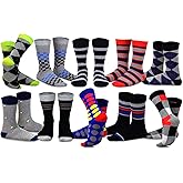 Cool Mens Colorful Novelty Socks for Men Skeleton Galaxy Colorblock Camouflage Stripe Silly Monstor Multipair