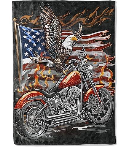Amazon.com: Harley-Davidson Folding Fleece Blanket, Vibrant Bar