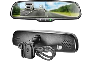 Master Tailgaters 10.5" OEM Rear View Mirror with 4.3" LCD Screen | Rearview Universal Fit Mount | Auto Adjusting Brightness LCD | Anti Glare | Full Original Mirror Replacement | Easy to Install
