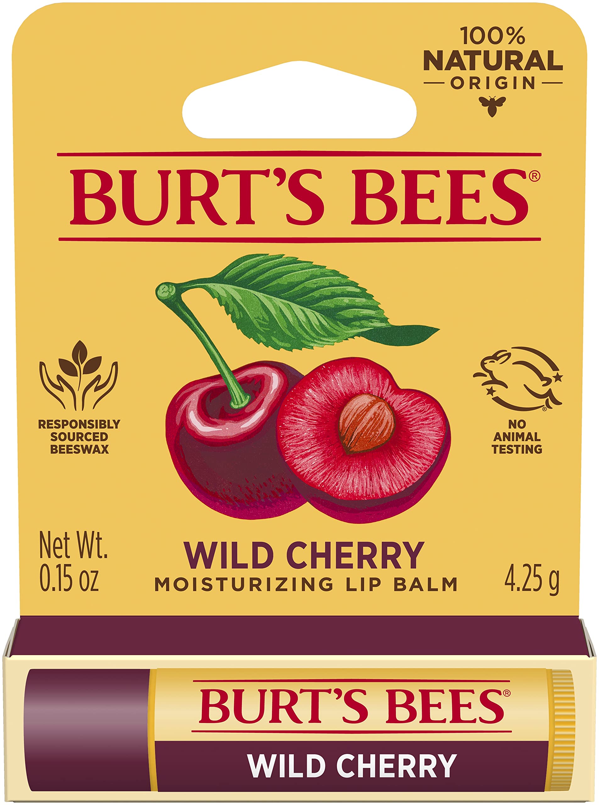 Burt's Bees Wild Cherry Moisturizing Lip Balm