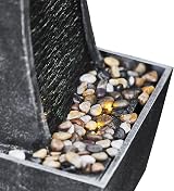 Teamson Home Garden Water Feature LED Lights Pump Slate Effect 98cm view 8