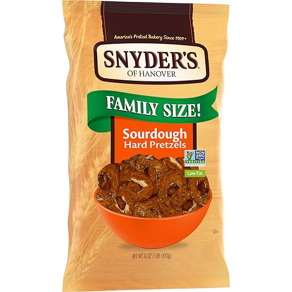 SNYDER’S OF HANOVER SOURDOUGH HARD PRETZELS, 16 OZ BAG