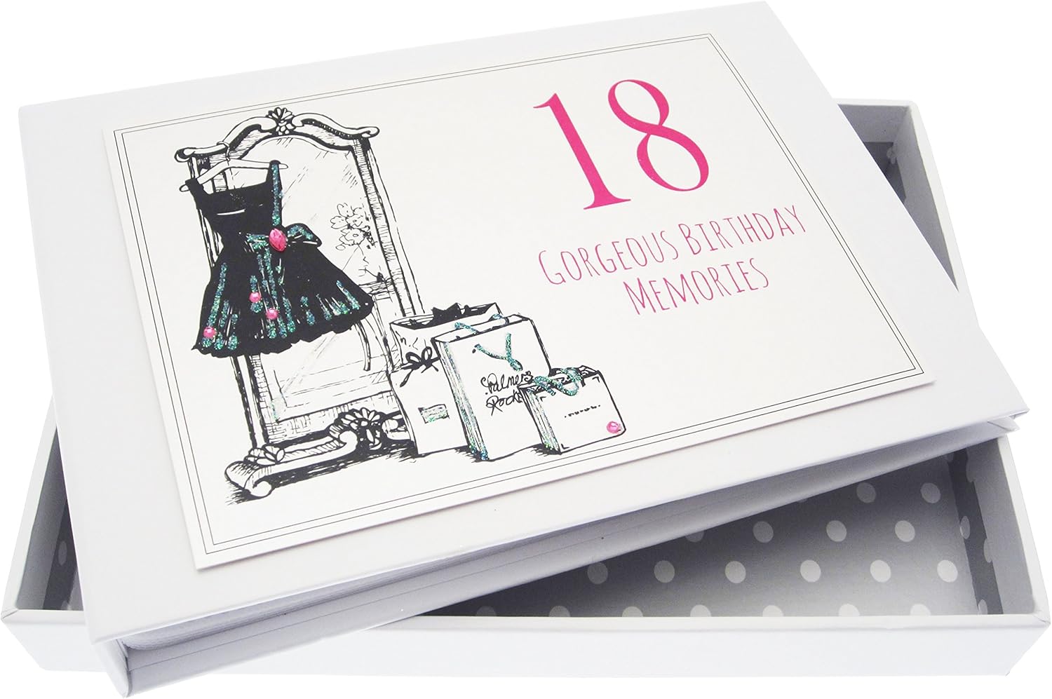WHITE COTTON CARDS PHOTO ALBUM, Card, Plastic, 12.5x17.5x2.5 cm
