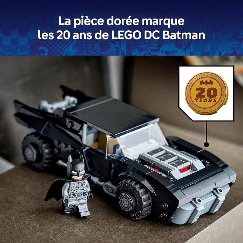 DC Batman La Batmobile de The Batman - Jouet Voiture - Maquette Collector de Super-Héros avec Minifigurine - Cadeau d'anniversaire pour Garçon dès 9 Ans ou Ado Fan du Film 76332 — photo 6 sur 8