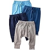 Butterblu Unisex-Baby Jordan 4-Pack Jogger Pants 100% Organic Cotton Bottoms for Boys & Girls