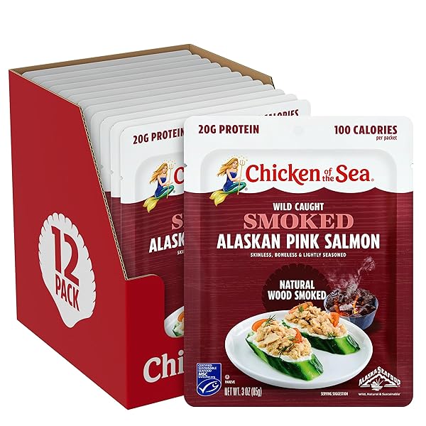 CHICKEN OF THE SEA SMOKED ALASKAN PINK SALMON,...