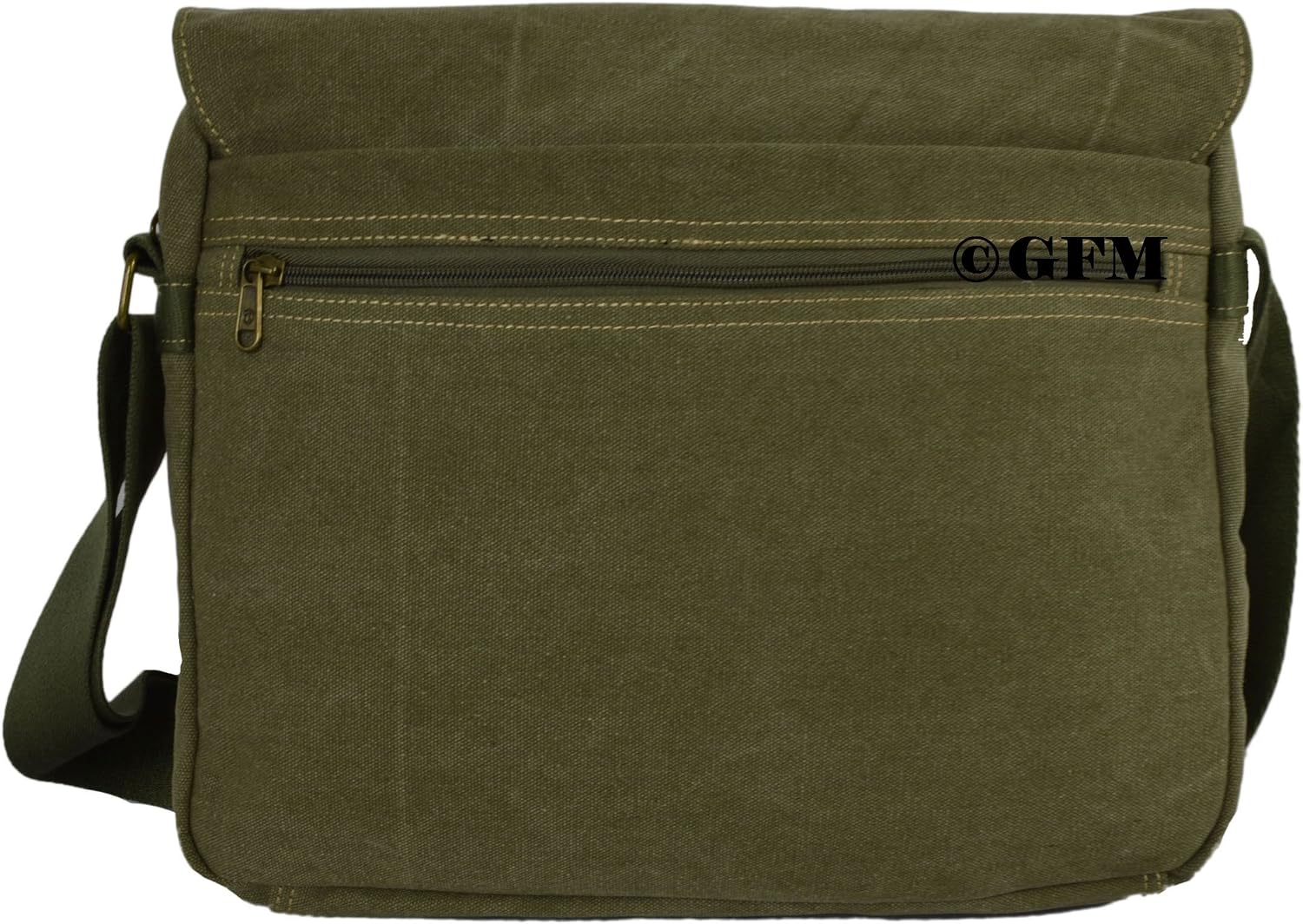 GFM® Mens Boys Canvas Messenger Bag for Up to 15.6 Inch Laptop, Tablet etc for School Office, College, Uni,Casual, Travel - Image 4