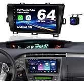 Fumgil 4GB RAM &amp; 64GB ROM Car Radio for Toyota Prius 2010-2015 | Wireless CarPlay &amp; Android Auto with Android 15, WiFi 6, Bluetooth 5.4, GPS, FM/RDS, EQ, SWC, Upgrade 1080P Backup Camera