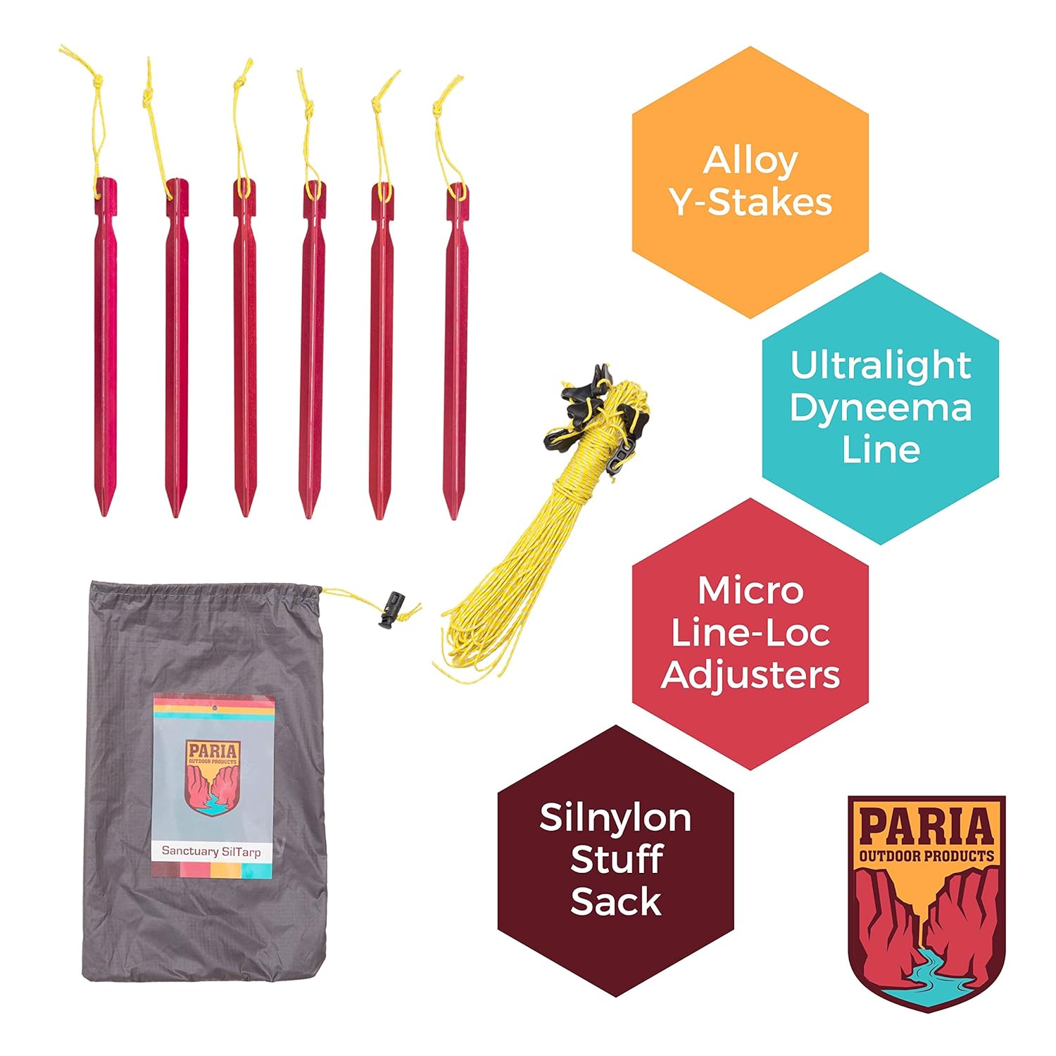 Tent Tarps Guy Line and Stake Kit Ultralight and Waterproof Ripstop