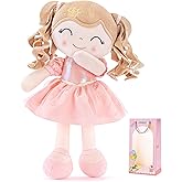 Gloveleya Dolls Baby Girl Gifts Soft Plush Doll Pink Crown Princess 14"
