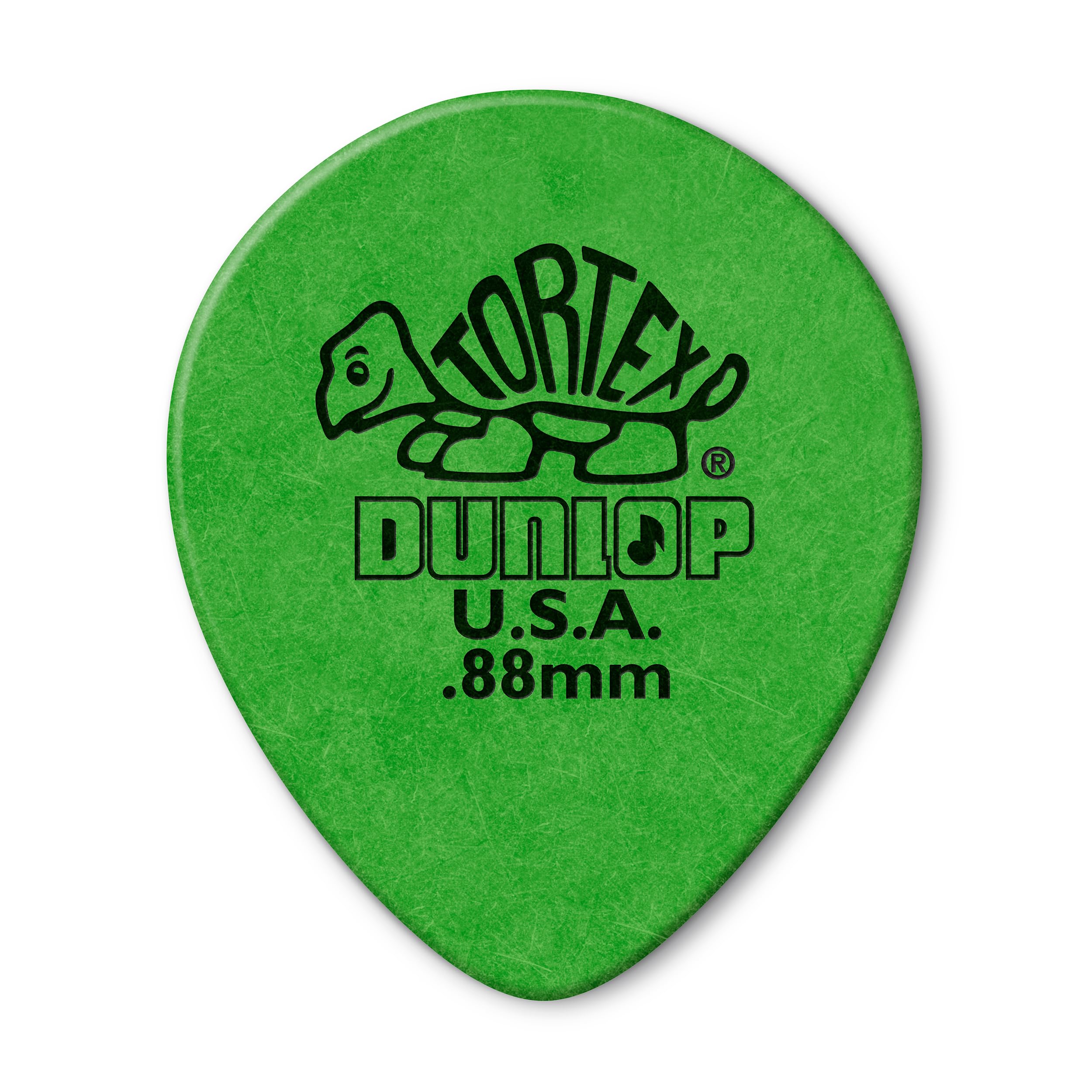 Jim Dunlop 413R.88 Guitar Picks, 0.88 mm, Green