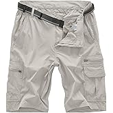 Jessie Kidden Mens Outdoor Casual Expandable Waist Lightweight Water Resistant Quick Dry Fishing Hiking Shorts