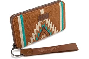 Montana West X Wrangler Wristlet Wallet Western Aztec Womens Wallet Large Capacity Long Purse RFID Clutch Purse Credit Card Holder for Women