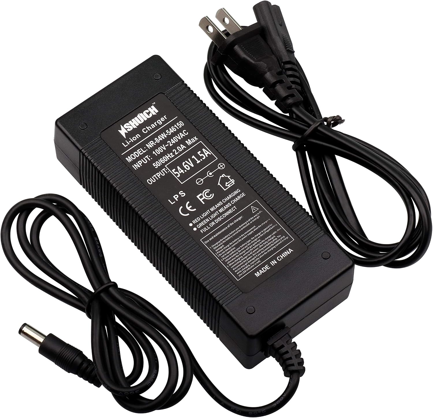 UL Certified 54.6V 2A Fast Electric Bike Charger For 48V...