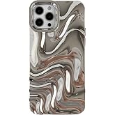 Caseative for iPhone 12 Pro Case, Silver | Water Ripple Pattern Wave