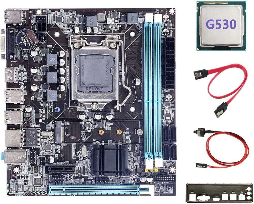 Lodokdre H61 Motherboard G530 CPU LGA1155 M.2 NVME DDR3 Office Bundle