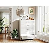 Gizoon 5 Drawers Dresser, 31.5" W Dresser for Bedroom, Chest of Drawers with Large Storage Capacity, Modern 5 Drawer Chest wi